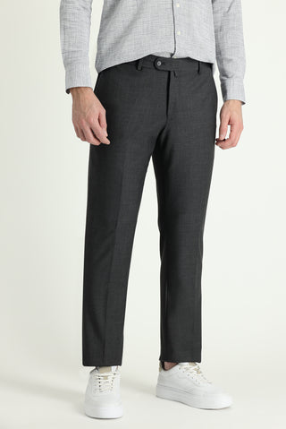  Orta Antrasit Regular Fit Yünlü Klasik Kumaş Pantolon