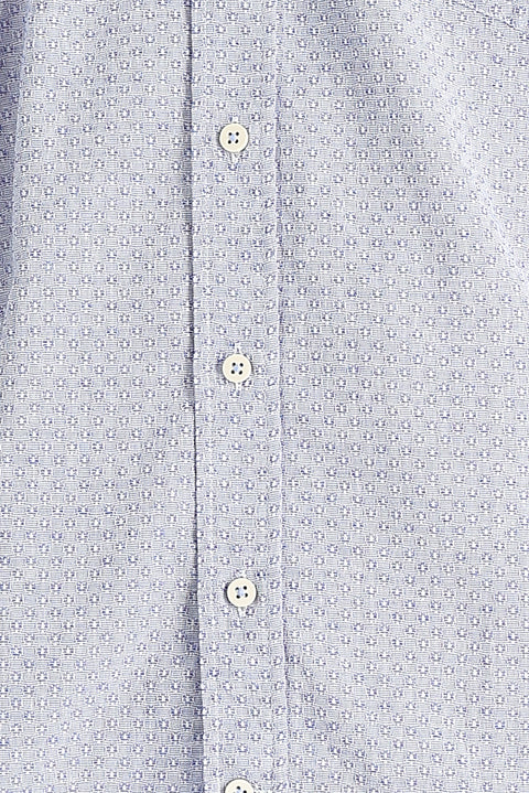 Koyu Mavi  Uzun Kol Relaxed Fit Rahat Kesim Desenli Gömlek