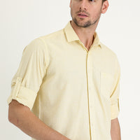 Hardal Uzun Kol Relaxed Fit Rahat Kesim Desenli Gömlek