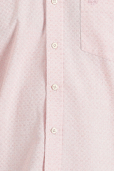  Şeker Pembe Uzun Kol Relaxed Fit Rahat Kesim Desenli Gömlek