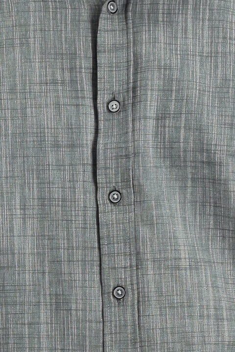 Black Long Sleeve Slim Fit Narrow Cut Cotton Shirt