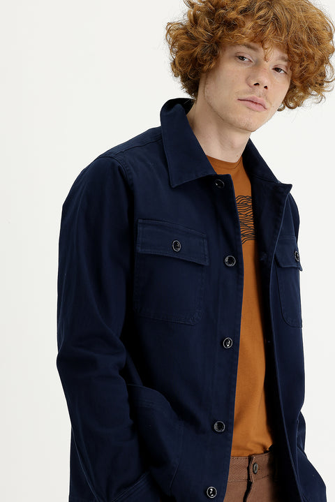 Aviator Blue Slim Fit Shacket Shirt/Jacket