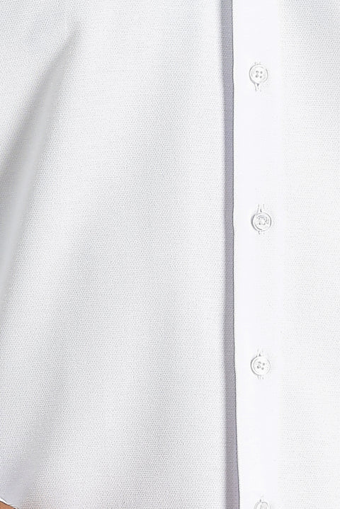 Beyaz Uzun Kol Slim Fit Dar Kesim Klasik Desenli Pamuklu Kolay Ütülenebilir Gömlek