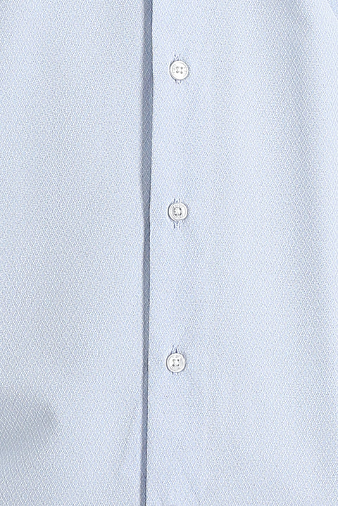 Uçuk Mavi Uzun Kol Slim Fit Dar Kesim Klasik Pamuklu Kolay Ütülenebilir Gömlek