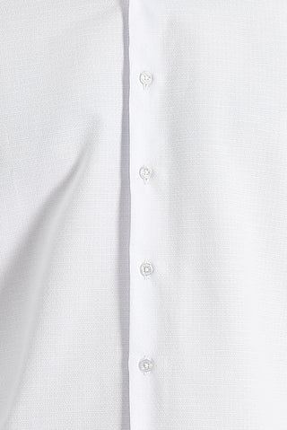 Beyaz Uzun Kol Slim Fit Dar Kesim Klasik Desenli Pamuklu Kolay Ütülenebilir Gömlek