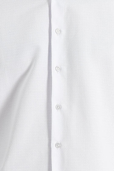  Beyaz Uzun Kol Slim Fit Dar Kesim Klasik Desenli Pamuklu Kolay Ütülenebilir Gömlek