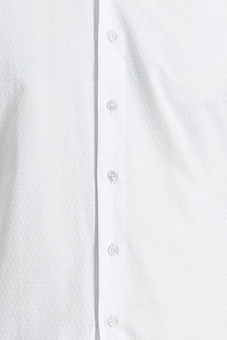  Beyaz Uzun Kol Slim Fit Dar Kesim Klasik Desenli Pamuklu Kolay Ütülenebilir Gömlek