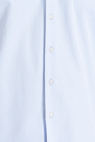 Uçuk Mavi Uzun Kol Slim Fit Dar Kesim Klasik Desenli Pamuklu Kolay Ütülenebilir Gömlek