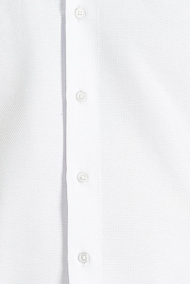  Beyaz Uzun Kol Slim Fit Dar Kesim Klasik Desenli Pamuklu Kolay Ütülenebilir Gömlek
