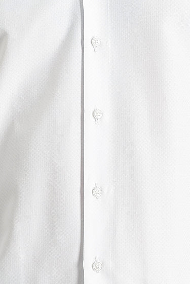  Beyaz Uzun Kol Slim Fit Dar Kesim Desenli Oxford Pamuklu Kolay Ütülenebilir Gömlek