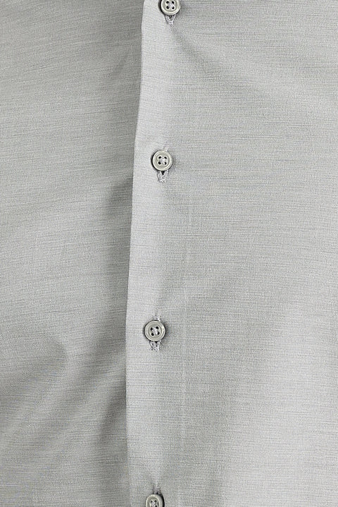 Titanyum Gri Uzun Kol Slim Fit Dar Kesim Klasik Desenli Pamuklu Kolay Ütülenebilir Gömlek