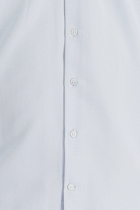 Uçuk Mavi Uzun Kol Slim Fit Dar Kesim Klasik Desenli Pamuklu Kolay Ütülenebilir Gömlek