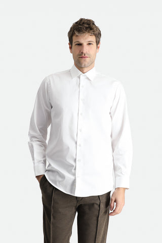  Beyaz Uzun Kol Klasik Pamuk Gömlek