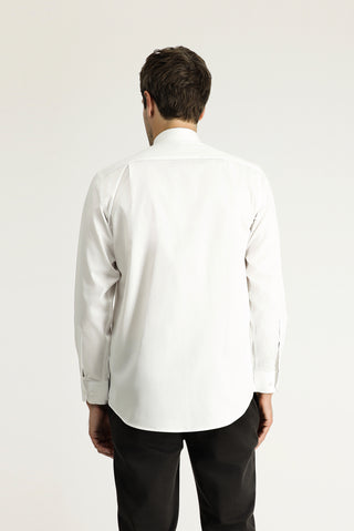  Beyaz Uzun Kol Klasik Pamuk Gömlek
