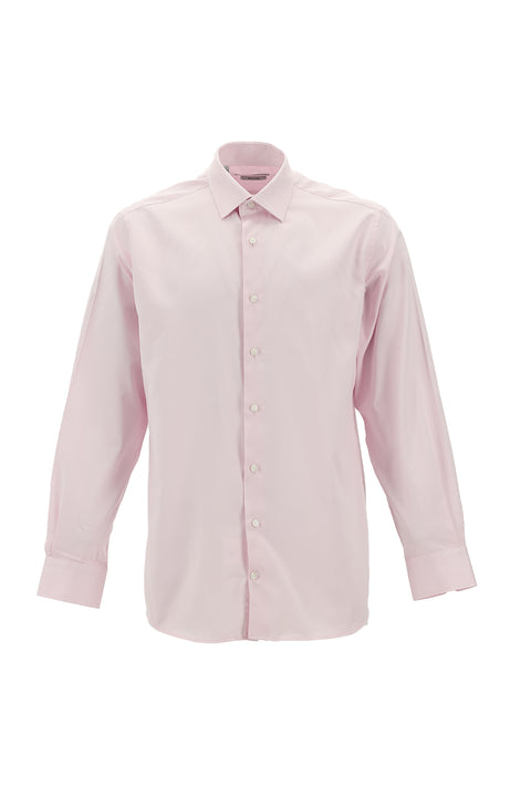 Pembe Uzun Kol Klasik Su İtici Leke Tutmaz 4 Mevsim Pamuk Gömlek