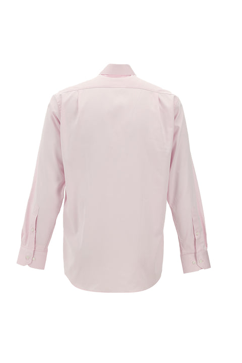 Pembe Uzun Kol Klasik Su İtici Leke Tutmaz 4 Mevsim Pamuk Gömlek