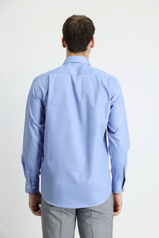  Gök Mavisi Uzun Kol Non Iron Gömlek-Ki??l?