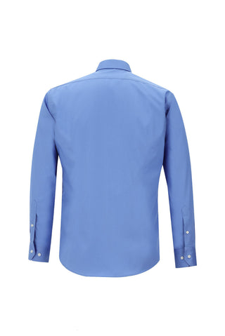  Aqua Mavisi Uzun Kol Non Iron Klasik Pamuklu Gömlek
