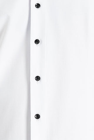  Beyaz Uzun Kol Ata Yaka Klasik Pamuklu Kolay Ütülenebilir Gömlek