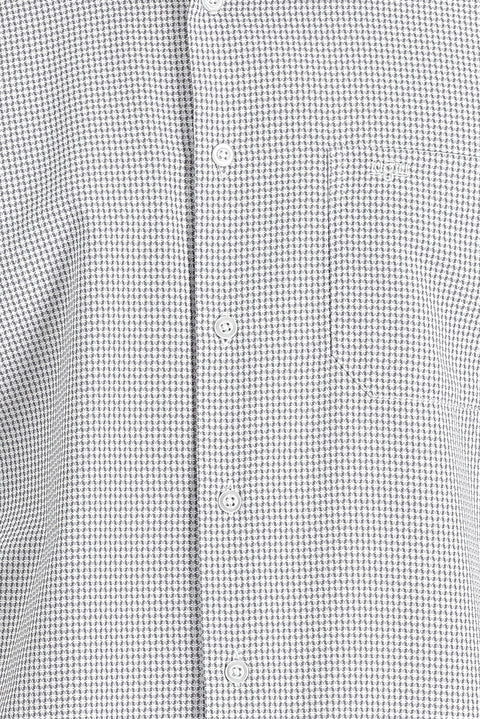 Orta Gri Kısa Kol Regular Fıt Ekose Gömlek