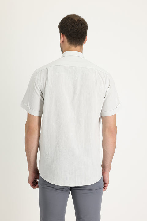 Taş Kısa Kol Regular Fit Pamuk Gömlek