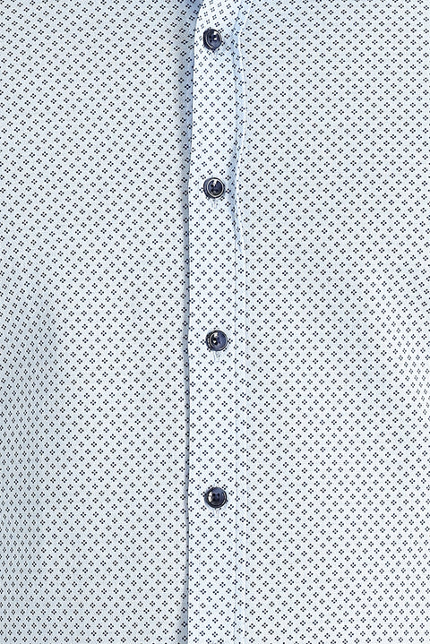 Açık Mavi Uzun Kol Slim Fit Dar Kesim Pamuk Gömlek