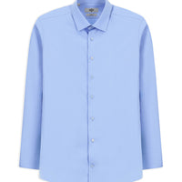 Açık Mavi Uzun Kol Slim Fit Dar Kesim Klasik Su İtici Leke Tutmaz 4 Mevsim Pamuk Gömlek