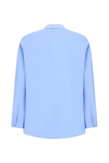  Açık Mavi Uzun Kol Slim Fit Dar Kesim Klasik Su İtici Leke Tutmaz 4 Mevsim Pamuk Gömlek