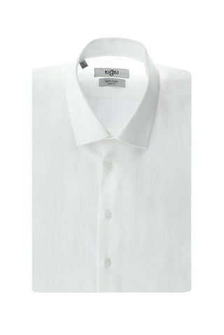  Beyaz Uzun Kol Slim Fit Dar Kesim Klasik Pamuk Gömlek