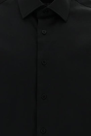  Siyah Uzun Kol Slim Fit Dar Kesim Klasik Pamuk Gömlek