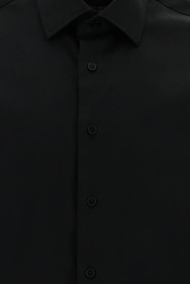  Siyah Uzun Kol Slim Fit Dar Kesim Klasik Pamuk Gömlek