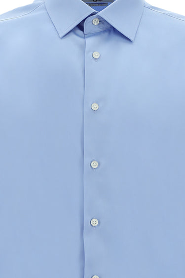  Açık Mavi Uzun Kol Slim Fit Dar Kesim Klasik Pamuk Gömlek