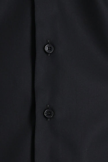Siyah Uzun Kol Slim Fit Dar Kesim Non Iron Pamuklu Gömlek