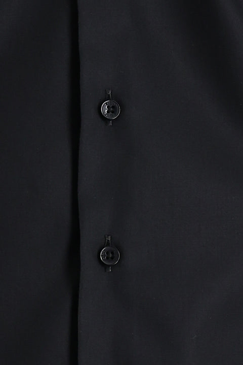 Siyah Uzun Kol Slim Fit Dar Kesim Non Iron Pamuklu Gömlek