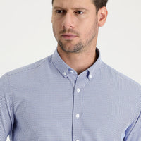 Navy Blue Long Sleeve Slim Fit Narrow Cut Shirt