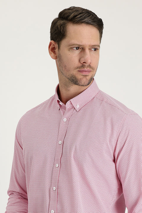 Sugar Pink Long Sleeve Slim Fit Narrow Cut Shirt