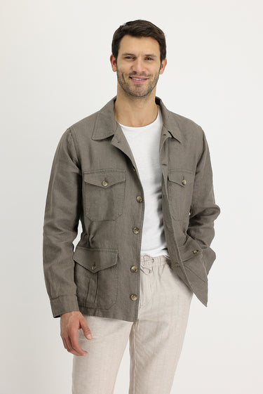 Orta Haki Mevsimlik Spor Keten Mont