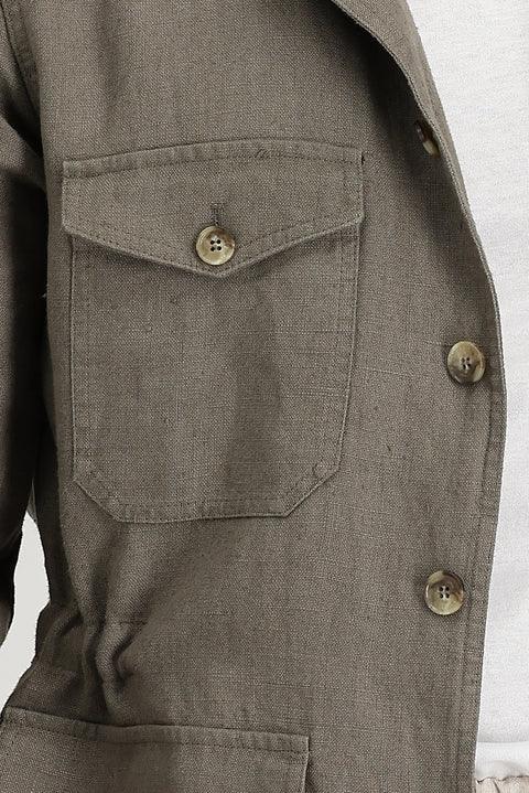 Orta Haki Mevsimlik Spor Keten Mont