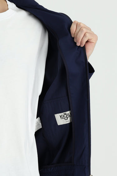 Orta Lacivert Slim Fit Dar Kesim Mevsimlik Spor Mont