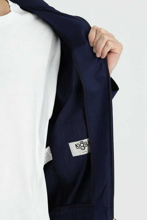 Orta Lacivert Slim Fit Dar Kesim Mevsimlik Spor Mont