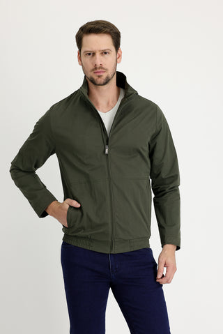  Orta Haki Slim Fit Dar Kesim Mevsimlik Spor Mont