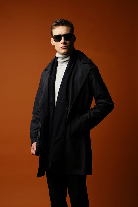 Koyu Lacivert Spor Trençkot