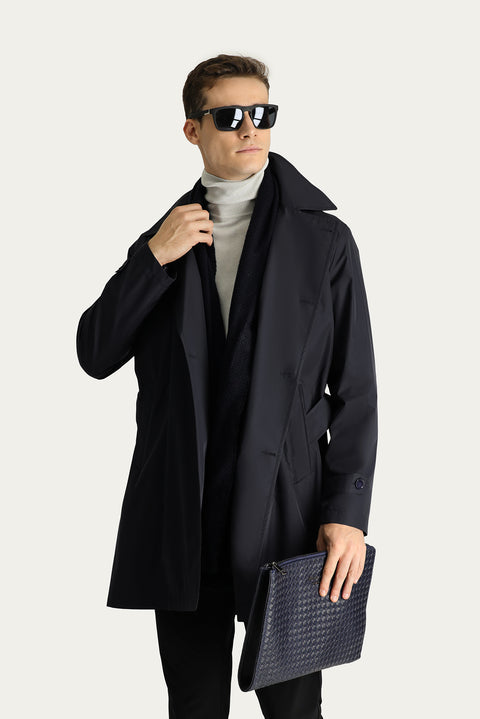 Koyu Lacivert Spor Trençkot