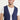 Orta Lacivert Slim Fit Dar Kesim Keten Yelek
