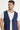Orta Lacivert Slim Fit Dar Kesim Keten Yelek