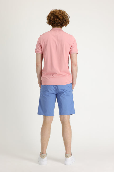 Açık Mavi Slim Fit Dar Kesim Bermuda Şort