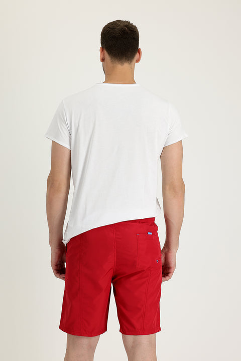 Dark Red Swim Shorts