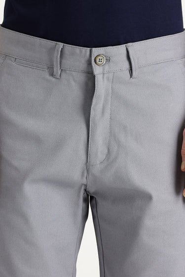 Açık Gri Regular Fit Pamuklu Bermuda Şort