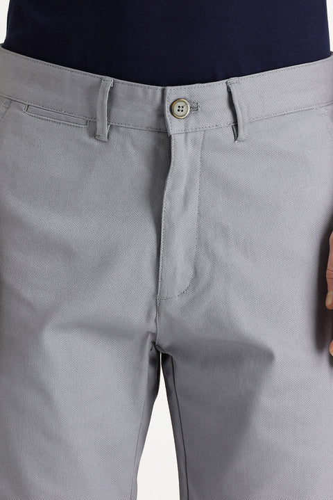 Açık Gri 6 Drop Regular Fit Standart Kesim Pamuklu Bermuda Şort