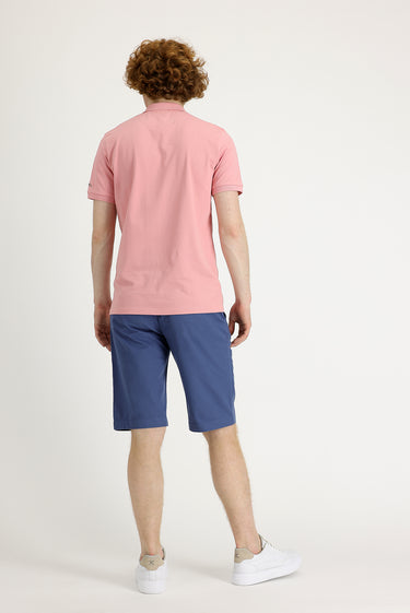 Havacı Mavi Regular Fit Pamuklu Bermuda Şort